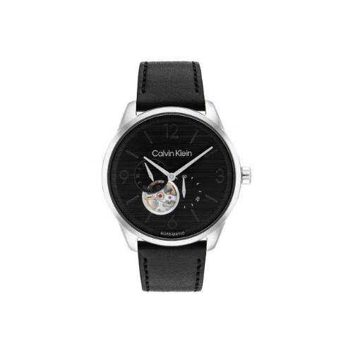 Round Analog Men's Black Case Wrist Watch - 25200388